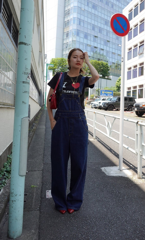 ワークデニムサロペット